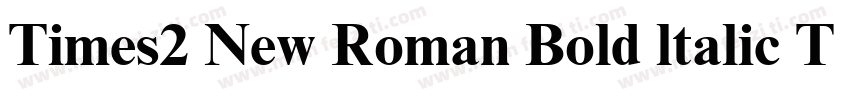 Times2 New Roman Bold ltalic Turkce字体转换